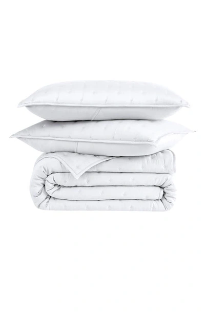 Southshore Fine Linens Cross Quilt & Pillow Sham Set In White