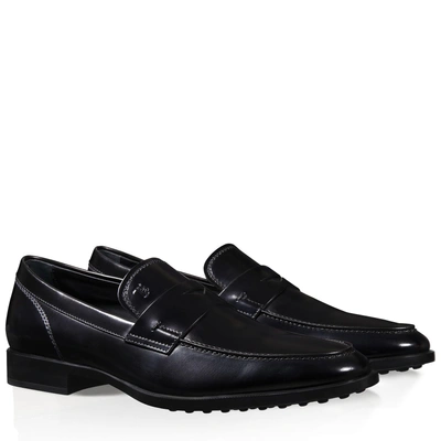 Tod's Penny Loafers In Black