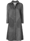 A Diciannoveventitre Single-breasted Cropped Sleeve Coat - Grey