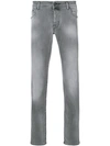 Jacob Cohen Stonewashed Skinny Jeans In Grey
