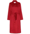 Max Mara Manuela Camel Hair Belted Wrap Coat In Red,yellow