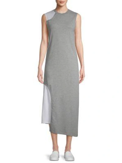 Cheap Monday Asymmetrical Sleeveless Dress In Grey