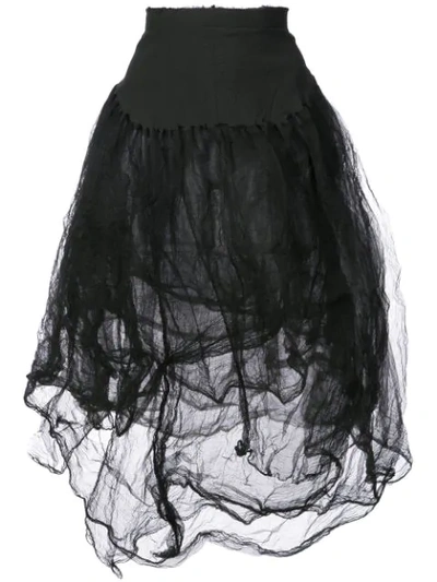 Marc Le Bihan High-waisted Tulle Skirt In Black