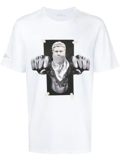 Neil Barrett Freedom Fighters Printed T-shirt In White