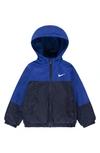 Nike Kids' Just Do It Fleece Lined Windrunner Jacket In Midnight Navy