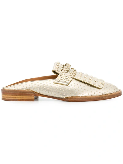 Robert Clergerie Youla Pearl Embellished Mules
