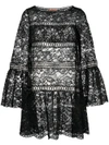 Ermanno Scervino Wide Sleeve Lace Dress
