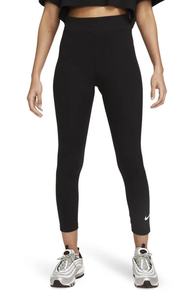 Nike Women's  Sportswear Classic High-waisted 7/8 Leggings In Black,sail