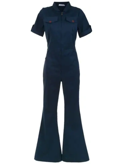 Isolda Margaret Flared Jumpsuit In Blue