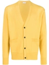 Ami Alexandre Mattiussi Oversized Knit Cardigan - Yellow