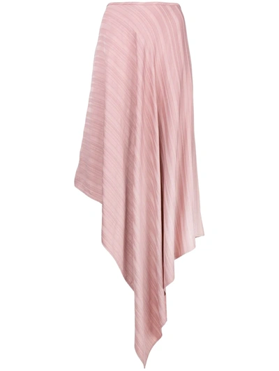 Sid Neigum Textured Asymmetric Skirt In Pink