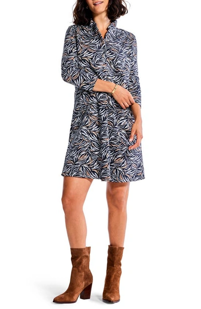 Nic + Zoe Nic+zoe Petites Forest Fern French Terry Dress In Grey Multi