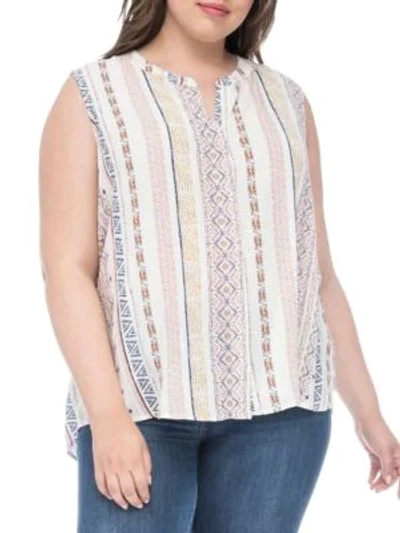 Bobeau Fiona Woven Blouse In Ivory