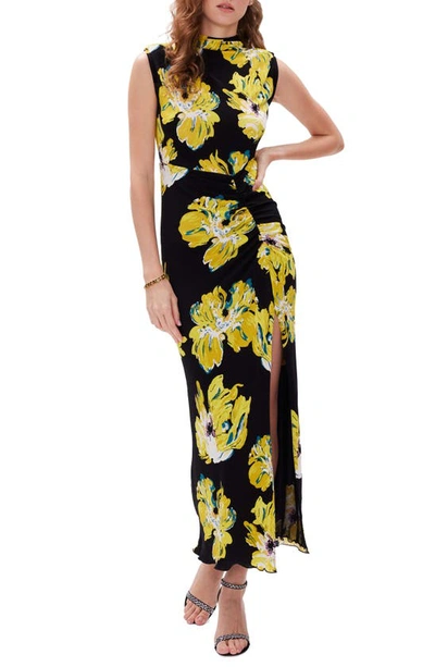 Diane Von Furstenberg Apollo Floral Sleeveless Mesh Dress In Multi