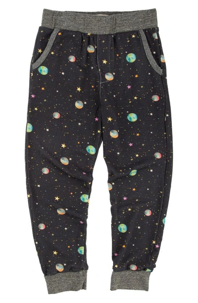 Miki Miette Kids' Ziggy Galaxy Print Cotton Joggers In Space