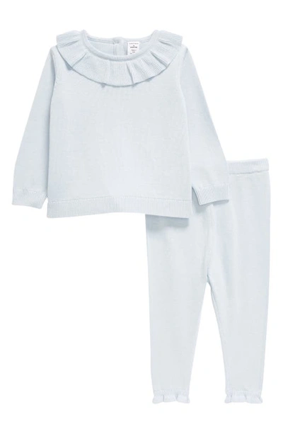 Nordstrom Ruffle Sweater & Pants Set In Blue Ice
