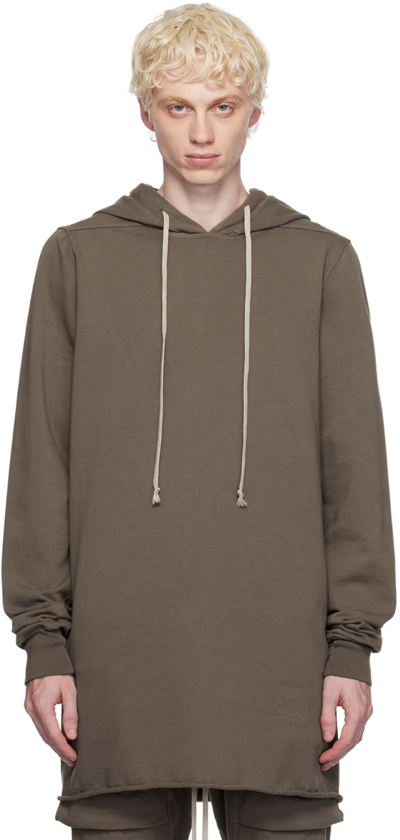 Rick Owens Drkshdw Gray Pullover Hoodie In 34 Dust