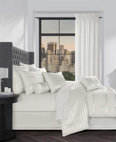 J Queen New York Calvari Comforter Set Collection Bedding In Platinum