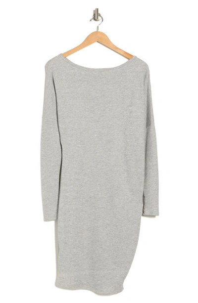 Go Couture Long Sleeve Dress In Heather Grey