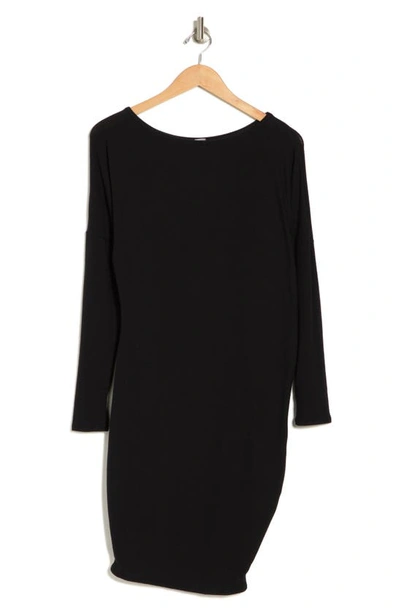 Go Couture Long Sleeve Dress In Black