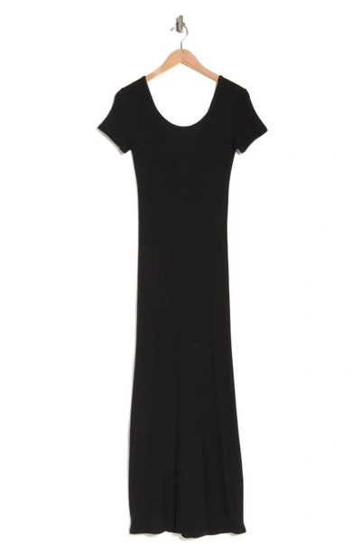 Go Couture Short Sleeve Maxi Dress In Black