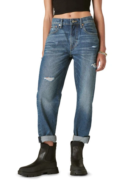 LUCKY BRAND RIPPED BOYFRIEND JEANS 