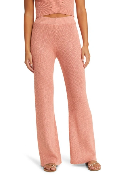 Rip Curl Tropics Pull-on Rib Stitch Pants In Coral