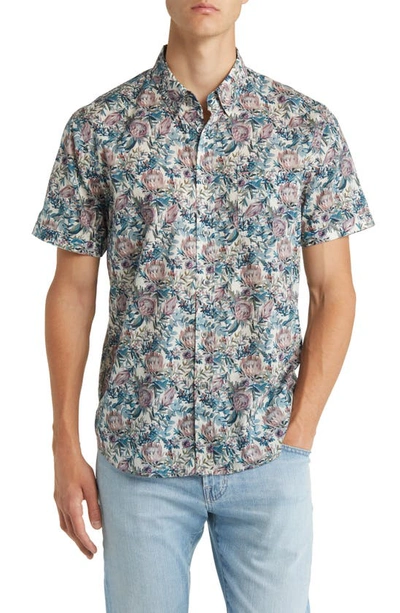 Rails Monaco Floral Short Sleeve Button-up Shirt In Multi