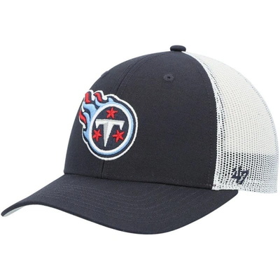 47 Kids' Youth ' Navy/white Tennessee Titans Adjustable Trucker Hat