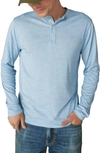 Lucky Brand Long Sleeve Henley Shirt In Blue