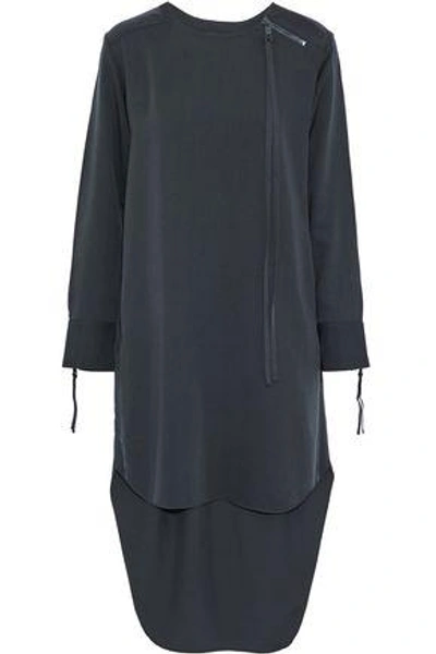 Y-3 Woman + Adidas Asymmetric Twill Dress Dark Gray