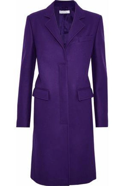 Versace Collection Woman Wool-blend Coat Purple