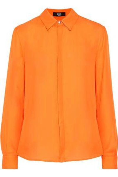 Versus Woman Sateen Shirt Orange