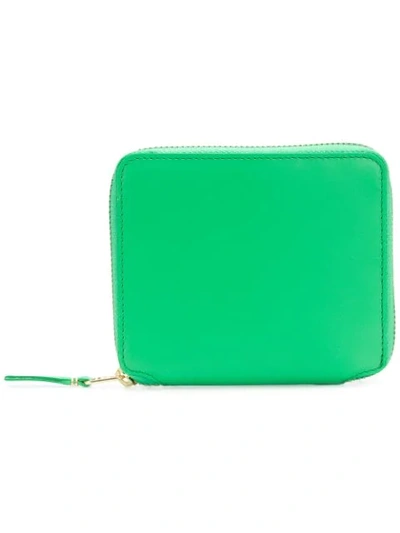 Comme Des Garçons Zip Around Wallet In Green