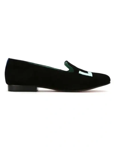 Blue Bird Shoes Suede Love Colors Loafers In Black