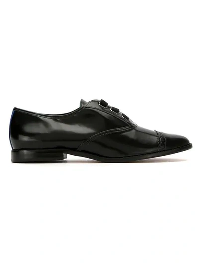 Blue Bird Shoes Leather Laço Oxfords In Preto