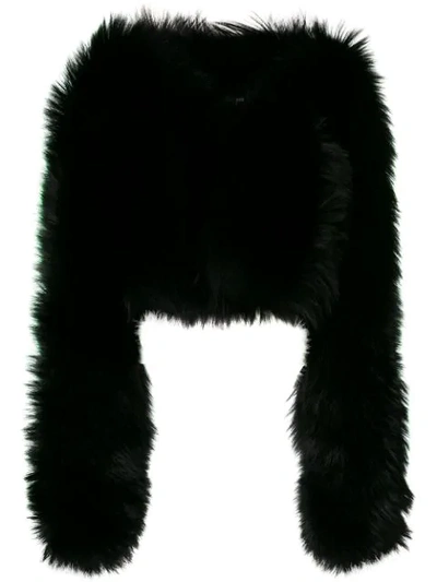 Dsquared2 Fox Fur Jacket - Black