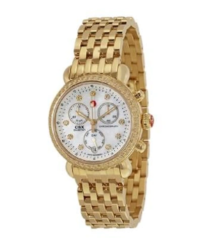 Michele Stainless Steel Diamond Watch In Nocolor