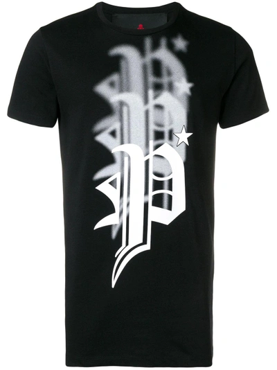 Philipp Plein T-shirt Round Neck Ss "plein Gang" In Black