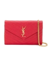 Saint Laurent Monogram Shoulder Bag In Red