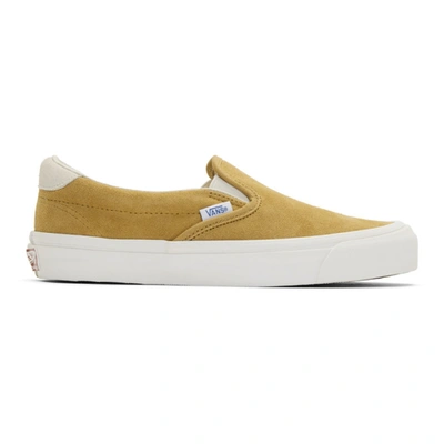 Vans Og 59 Lx Suede Slip-on Sneakers In Honey.mstrd