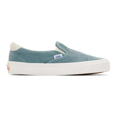 Vans Og Classic Lx Suede Slip-on Sneakers In Light Blue