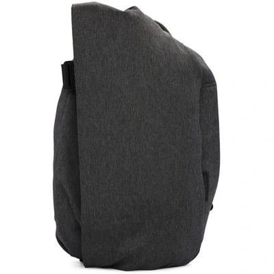 Côte And Ciel Cote And Ciel Grey Medium Eco Yarn Isar Backpack In Black Melan