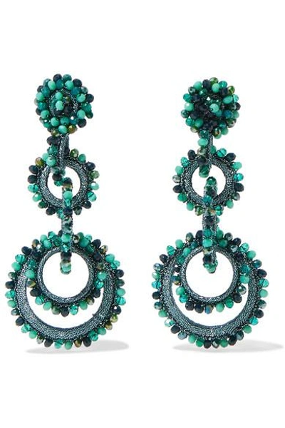 Bibi Marini Sundrop Bead And Silk Earrings In Turquoise