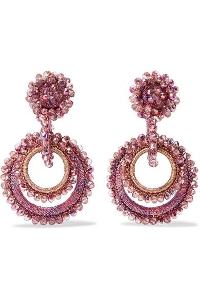 Bibi Marini Mini Sundrop Bead And Silk Earrings In Pink