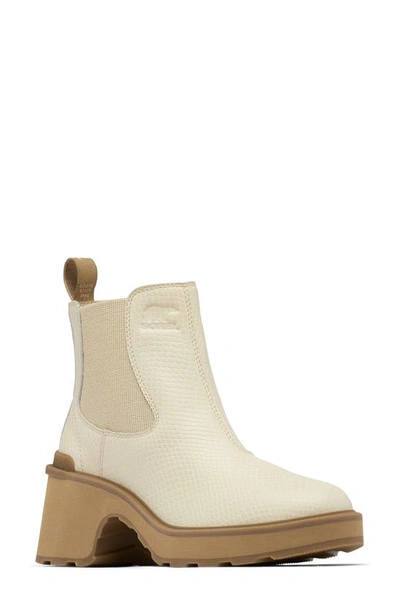 Sorel Hi-line Chelsea Boot In Bleached Ceramic/caribou Buff