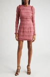 Likely Albie Long Sleeve Lace Dress In Mauvewood