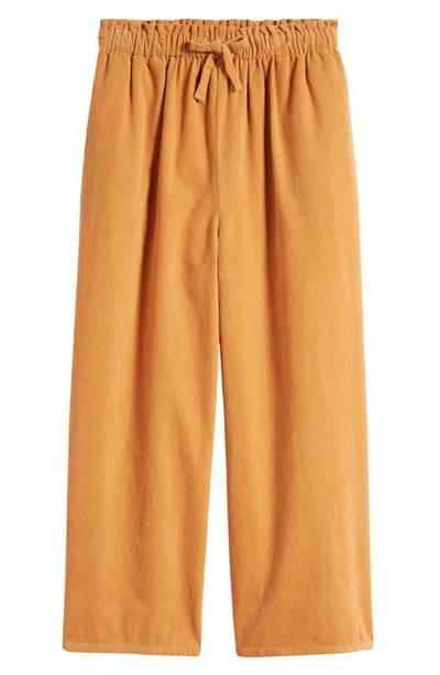 Nordstrom Kids' Pull-on Wide Leg Corduroy Trousers In Tan Biscuit