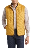 Peter Millar Essex Water Resistant Quilted Travel Vest In Dijon