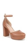 27 Edit Naturalizer Giovanna Ankle Strap Platform Pump In Toffee Leather
